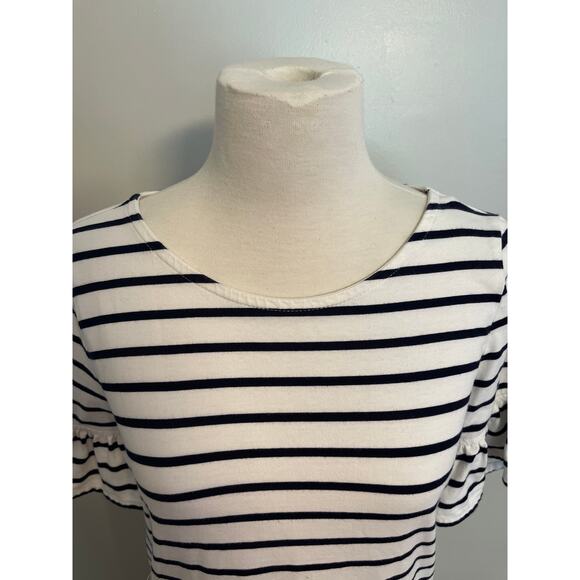 J.Crew Women’s Striped Cotton Tshirt Dress Nautical Navy and White - Picture 2 of 6